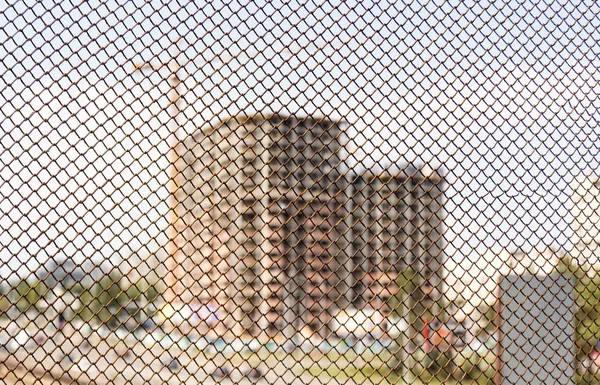 Closed Construction Site. bankrupt Builder. — Stock Photo, Image