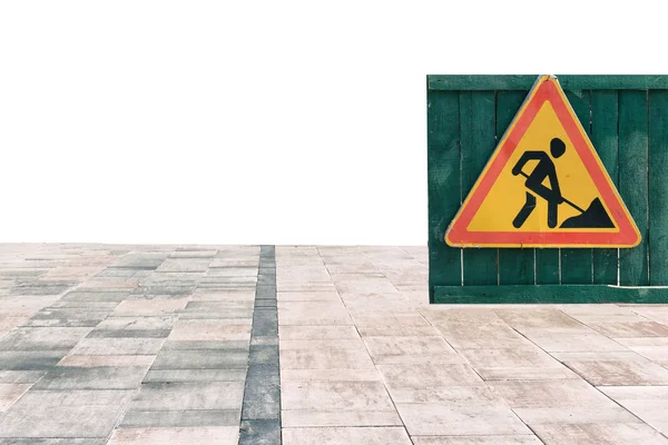 Construction work. Limitation isolated on white background. Road — Stock Image Construction work. Limitation isolated on white background. Road Royalty Free Stock Images