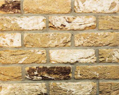 Doku doğal tuğla. Malzemeler karşı karşıya