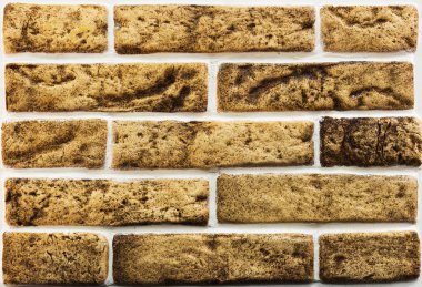 Doku doğal tuğla. Malzemeler karşı karşıya