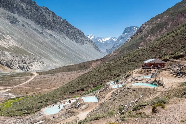 Andes horké prameny, Cajon del Maipo — Stock fotografie