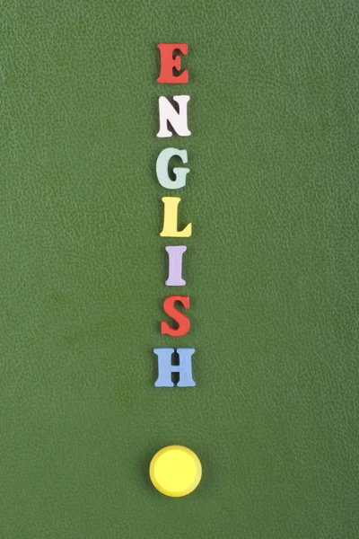 Αγγλική Λέξη Που Αποτελείται Από Πολύχρωμα Abc Αλφάβητο Μπλοκ Ξύλινες — Φωτογραφία Αρχείου