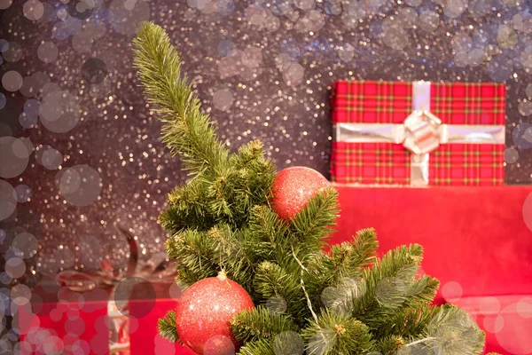 Desfoque abstrato. Natal composição feriados com caixas de presente. — Fotografia de Stock