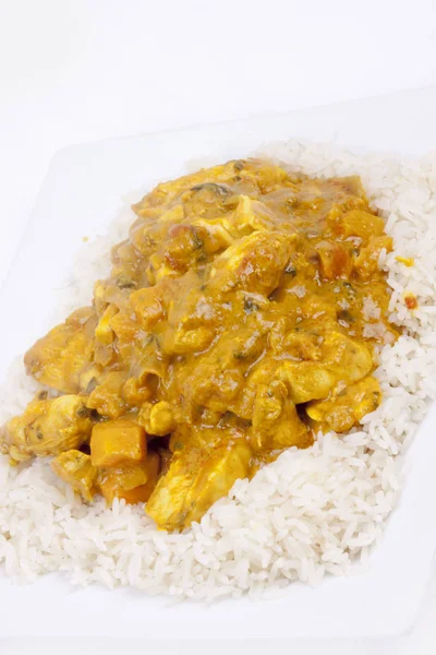 Spenat och sötpotatis curry — Stockfoto