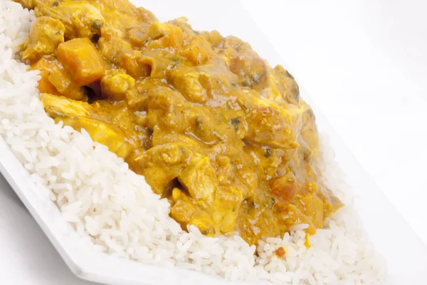 Curry d'épinards et de patates douces — Photo