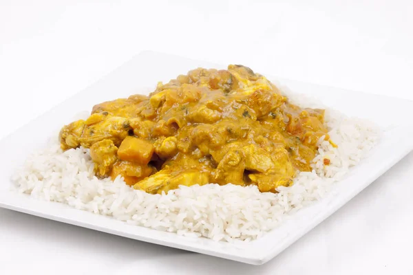 Spinazie en zoete aardappel curry — Stockfoto