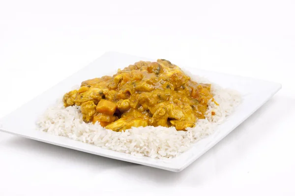 Špenát a sladké bramborové curry — Stock fotografie