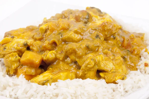 Curry d'épinards et de patates douces — Photo