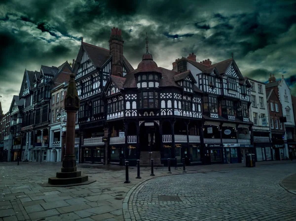 Altbauten Stadtzentrum Von Chester Chester Cheshire Großbritannien — Stockfoto
