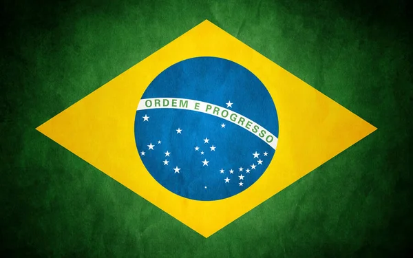 Bandeira Grunge Brasil — Vetor de Stock