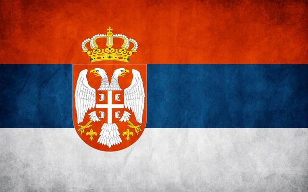 Bandeira Grunge Serbia — Vetor de Stock