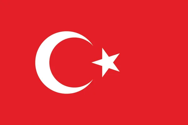 Bandera Turquía — Vector de stock