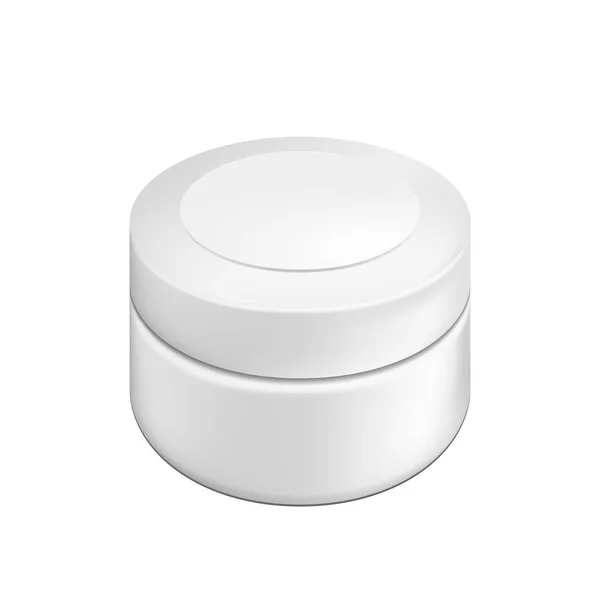 Emballage cosmétique vierge pour crème. Illustration isolée sur fond blanc . — Image vectorielle