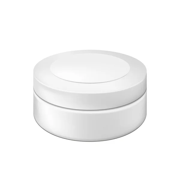 Emballage cosmétique vierge pour crème. Illustration isolée sur fond blanc . — Image vectorielle