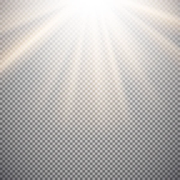 Efecto de luz sobre fondo transparente — Archivo Imágenes Vectoriales