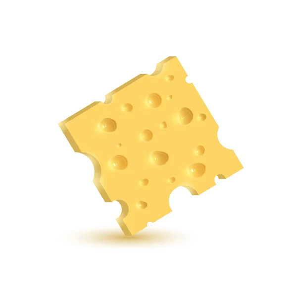Sýr. Ilustrace izolované na bílém pozadí — Stockový vektor