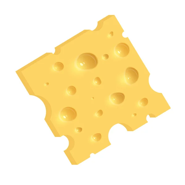 De kaas. Illustratie geïsoleerd op witte achtergrond — Stockvector