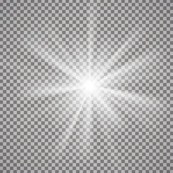 Effet de lumière sur fond transparent — Image vectorielle