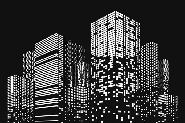 Budova a město ilustrace — Stockový vektor
