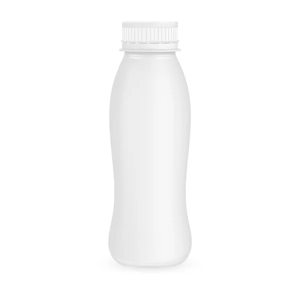 Yogurt plastic bottle. Illustration isolated on white background — Stock Vector