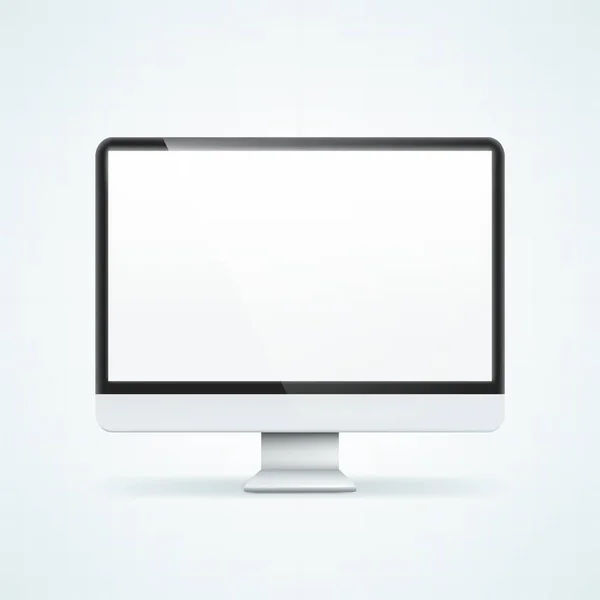 Computer Display. Illustration isolated on background — Stock Vector