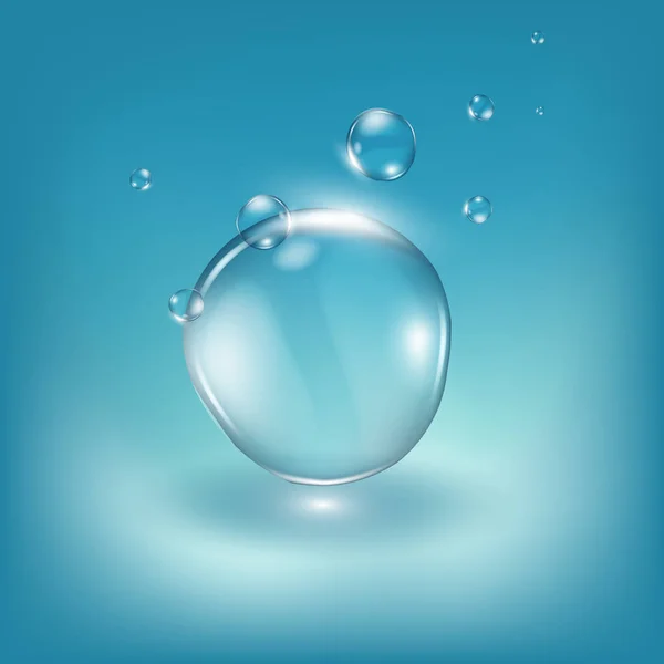 Gotas de agua ilustración realista — Archivo Imágenes Vectoriales