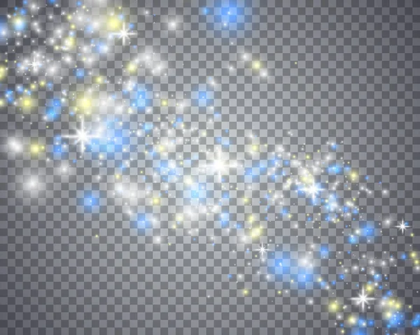 Glitter yıldızı parlayan sihirli dalgası — Stok Vektör
