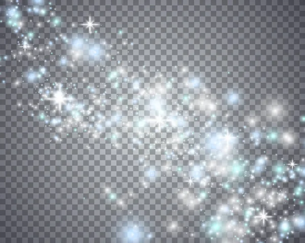 Gloeiende magische Golf van glitter ster — Stockvector
