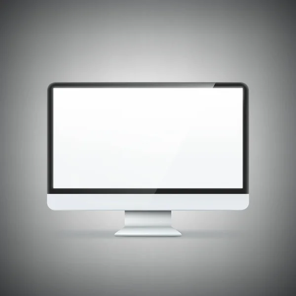 Computer Display. Illustration isolated on background — Stock Vector