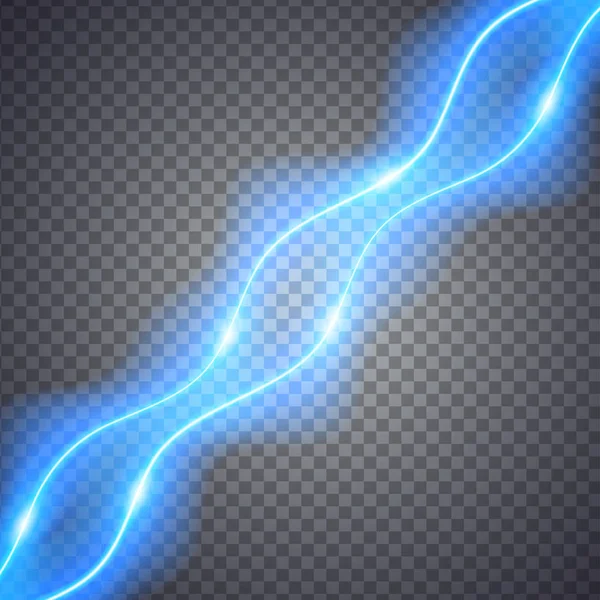 Ligne floue au néon. Illustration isolée sur fond — Image vectorielle