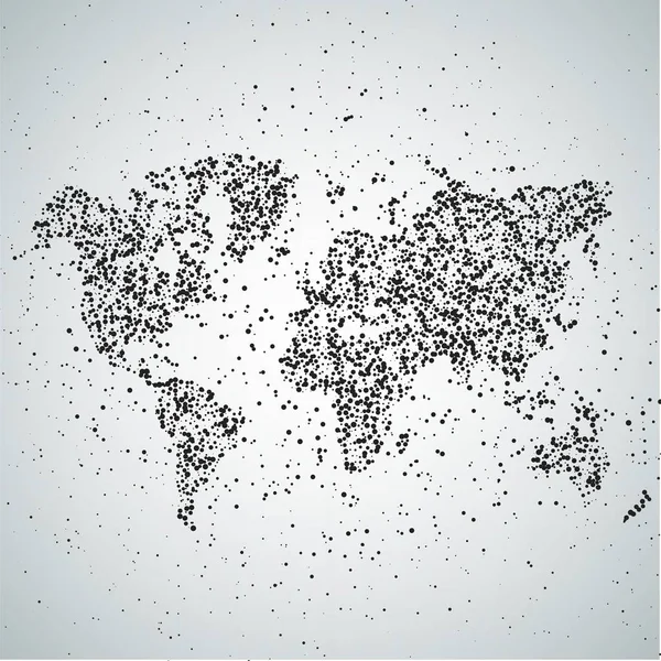 Gepunktete Weltkarte — Stockvektor