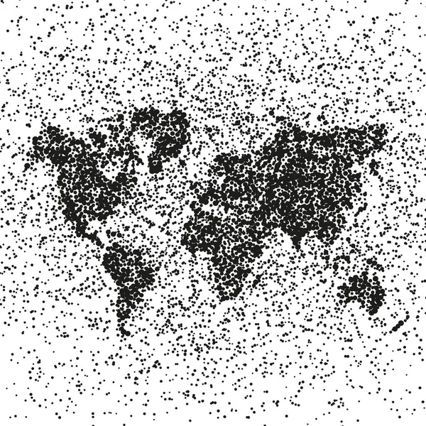 Точечная карта мира — стоковый вектор