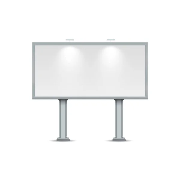 Blank billboard. Illustration isolated on white background. — Stock Vector