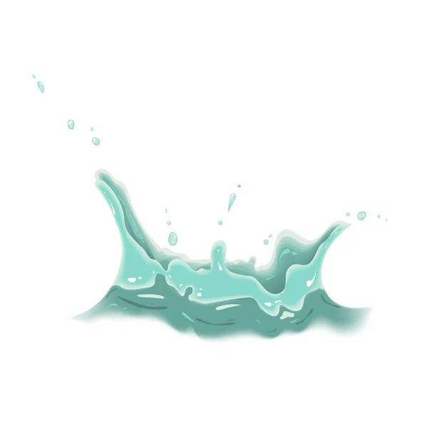 青い水のスプラッシュ — ストックベクタ