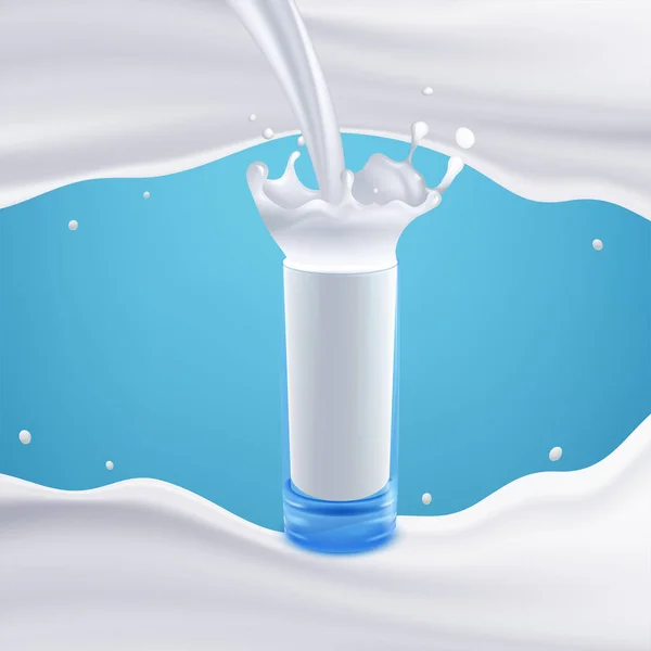 Хвиля бризок молока або йогурту — стоковий вектор