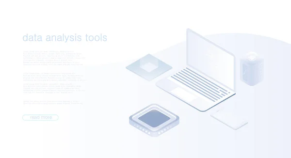 Datenanalyse-Server — Stockvektor