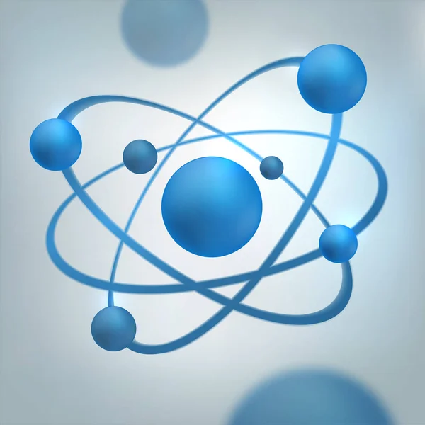 Futuristická modrá molekula — Stockový vektor