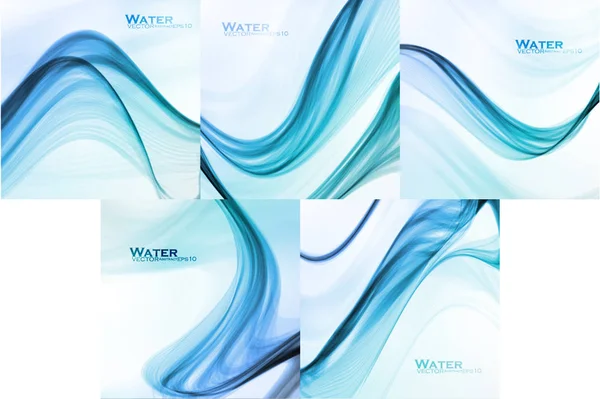 Set of Abstract water backgrounds — Stock Vector