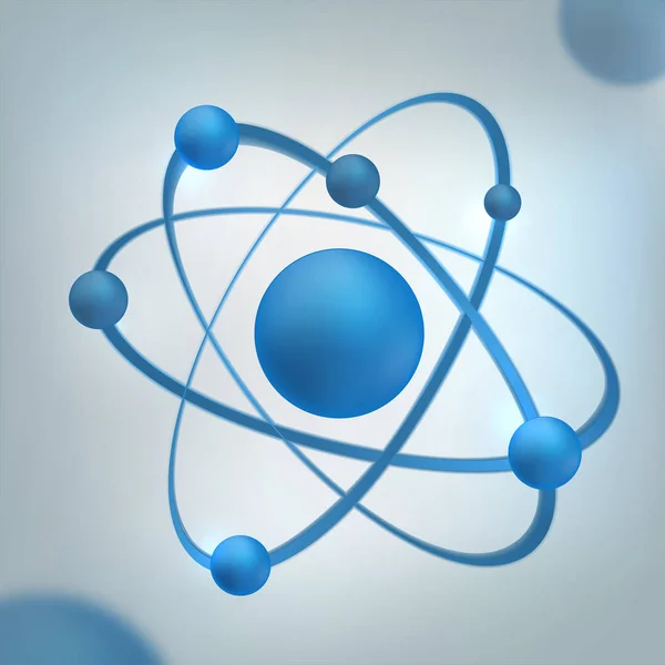 Futuristic blue molecule — Stock Vector