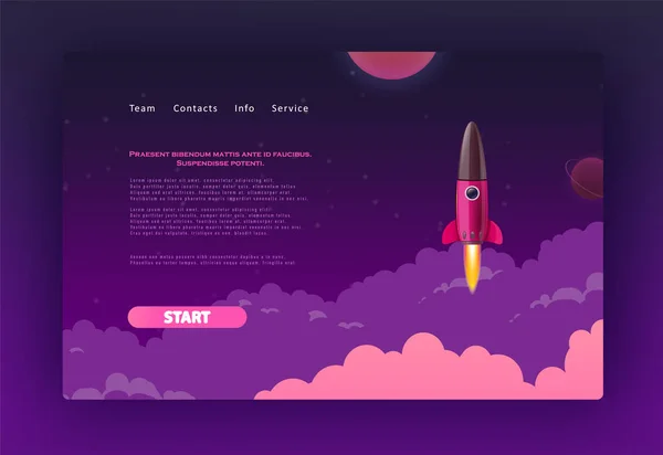 Page de débarquement pour un site web — Image vectorielle
