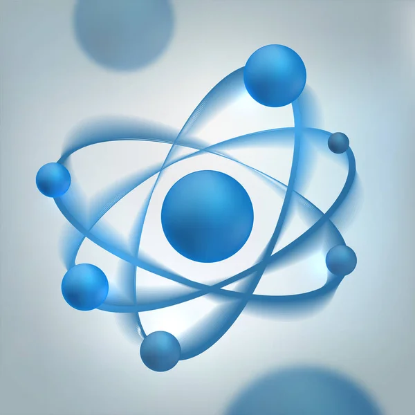 Molécula azul futurista — Vetor de Stock