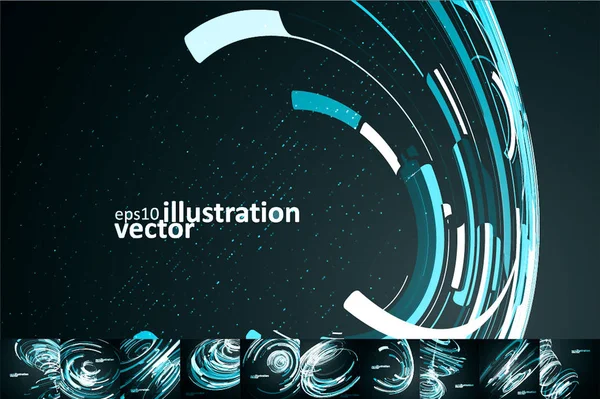 Futuristic abstract shape illustration — Stock Vector