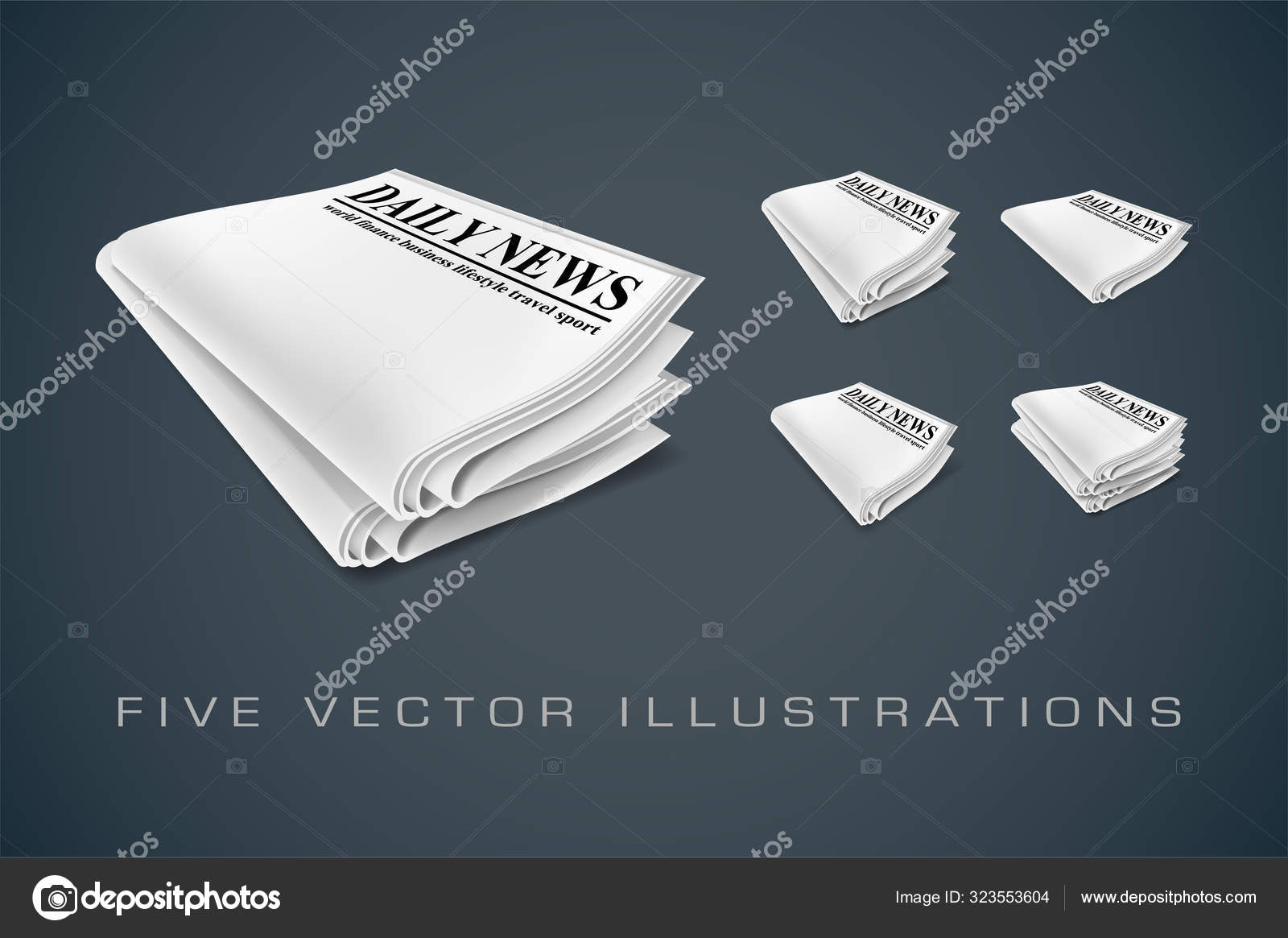 Newspapers. Illustrations isolated Stock Vector by ©majcot 323553604