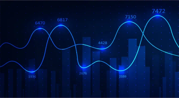 Visualização abstrata de infográficos — Vetor de Stock