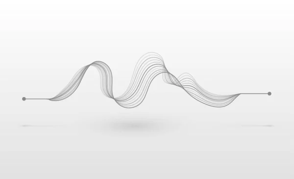 Wireframe ljudvåg — Stock vektor
