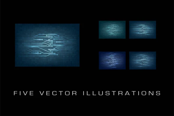 Fond de circuit imprimé — Image vectorielle