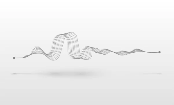 Wireframe ljudvåg — Stock vektor