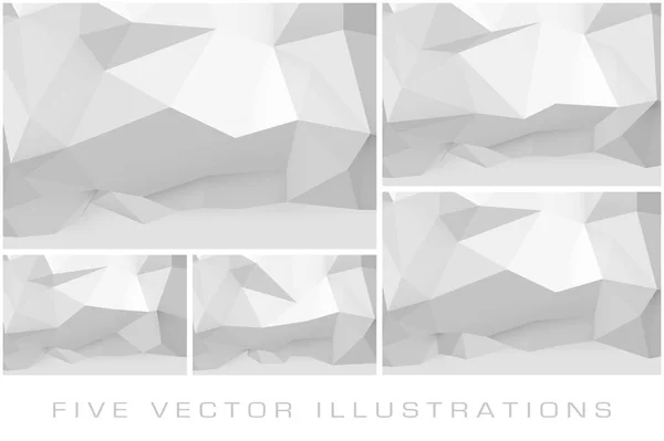 Modèle Polygonal Blanc Abstrait Sur Mur Concept Graphique Pour Votre — Image vectorielle