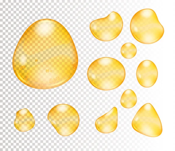 Een Paar Honingdruppels Illustraties Geïsoleerd Transparante Achtergrond Grafisch Concept Voor — Stockvector