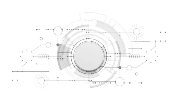 Abstract Technologie Achtergrond Verschillende Technologie Elementen Grafisch Concept Voor Ontwerp — Stockvector